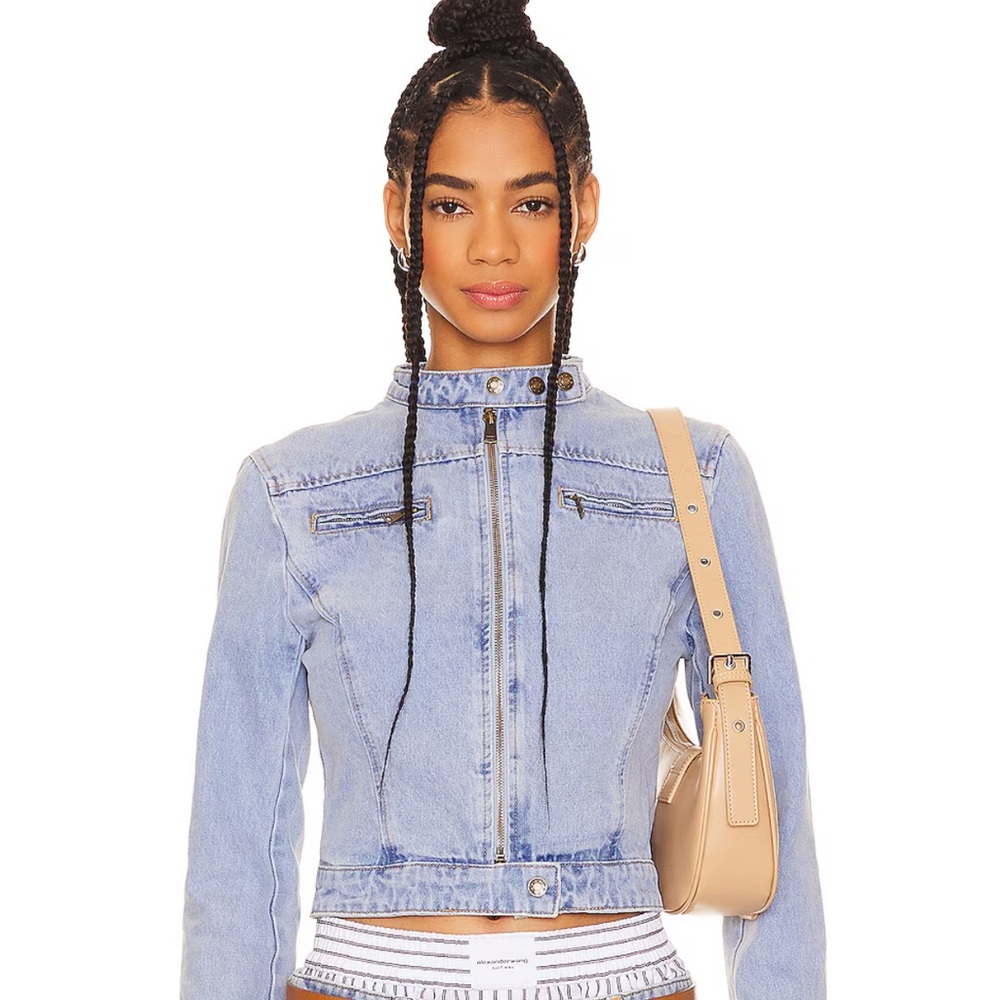 Lioness Bella Denim Moto Jacket - Picture 3 of 6
